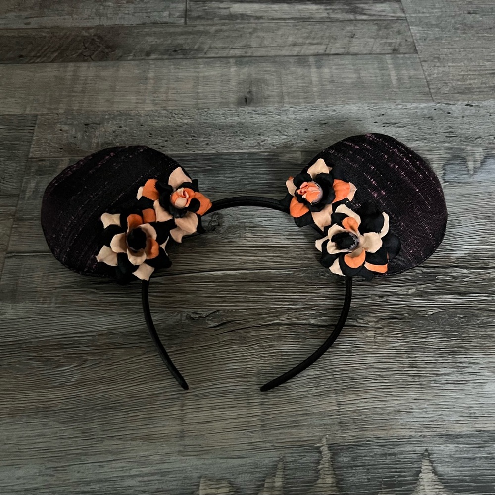 Disney Adult Headband Ears Fall Floral Colors Handmade